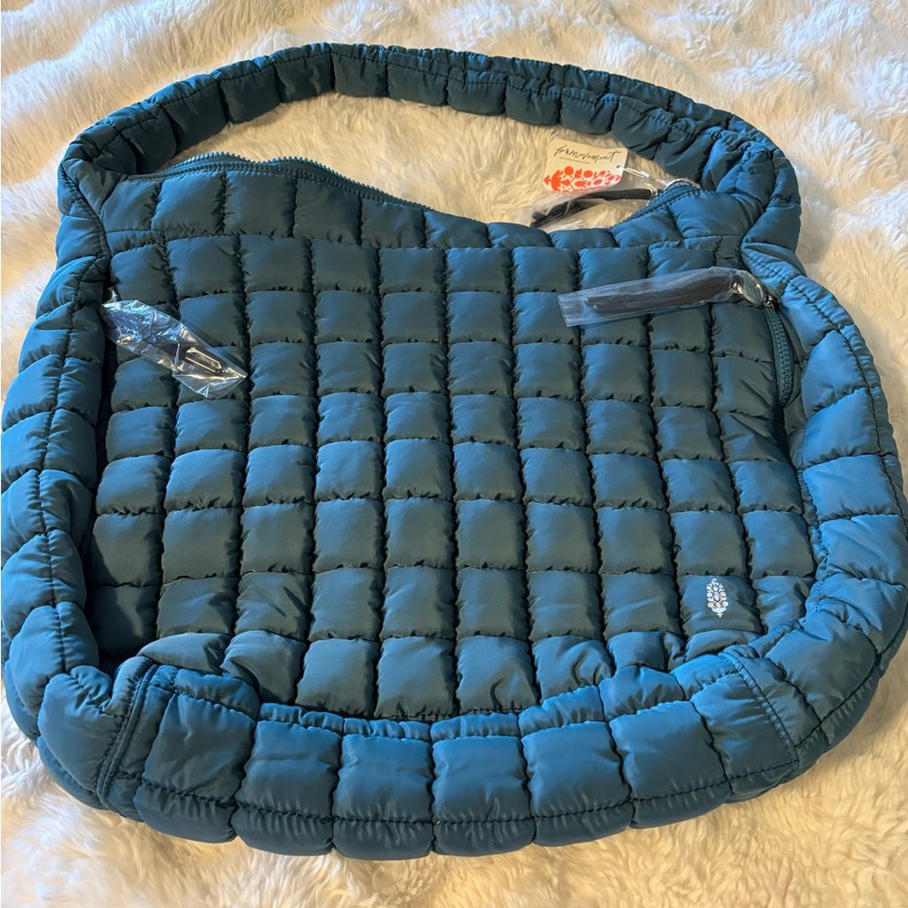 Quilted Carryall Bag from FP Movement by Free People 
In Endzone Blue NWT
